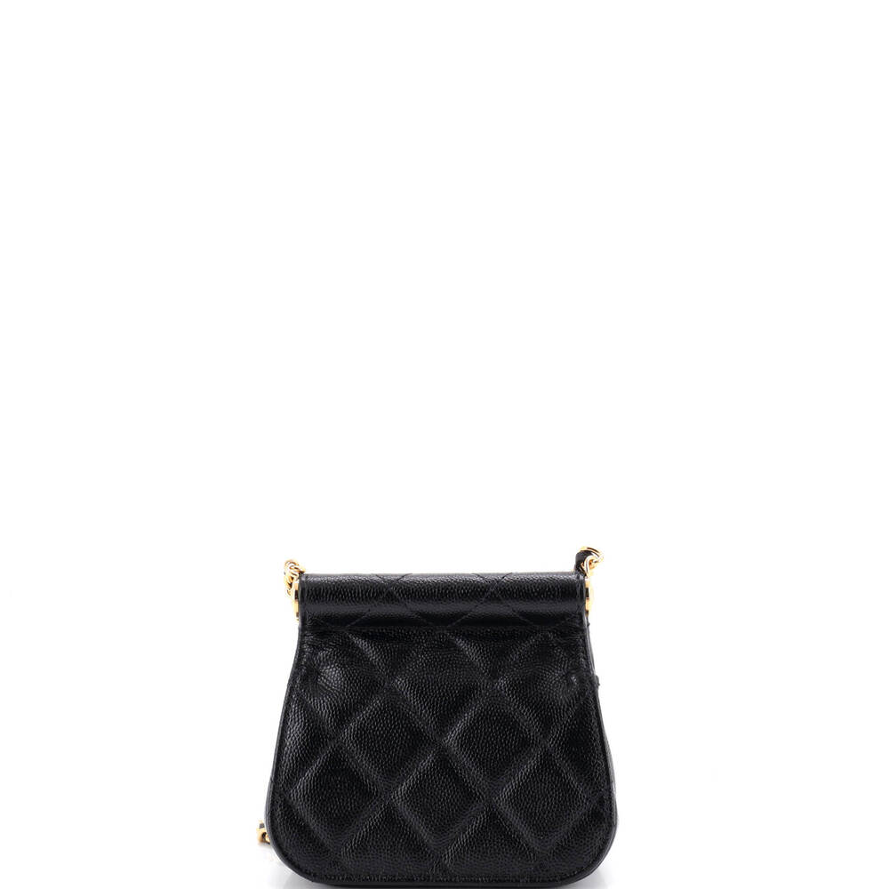 Chanel Cc Frame Flap Clutch With Chain #259208C33B - Picture 3 of 6